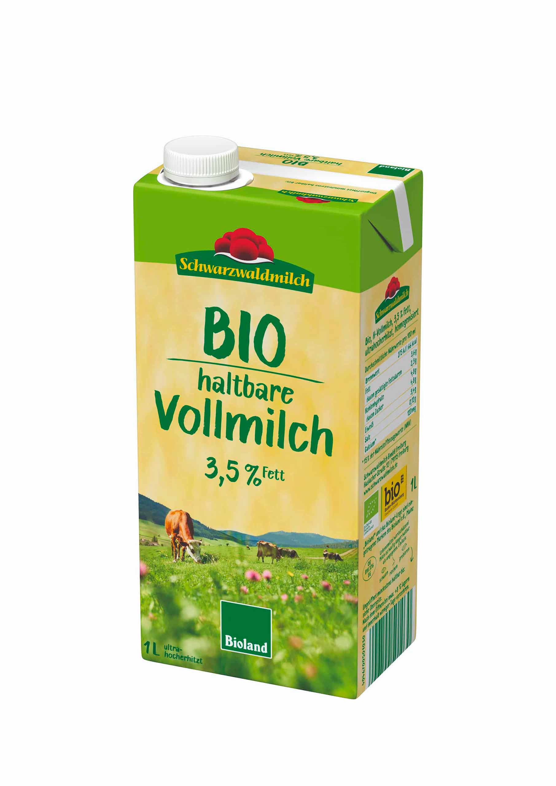 Leche entera 3,5% Bio Schwarzwaldmilch by Ekotrebol