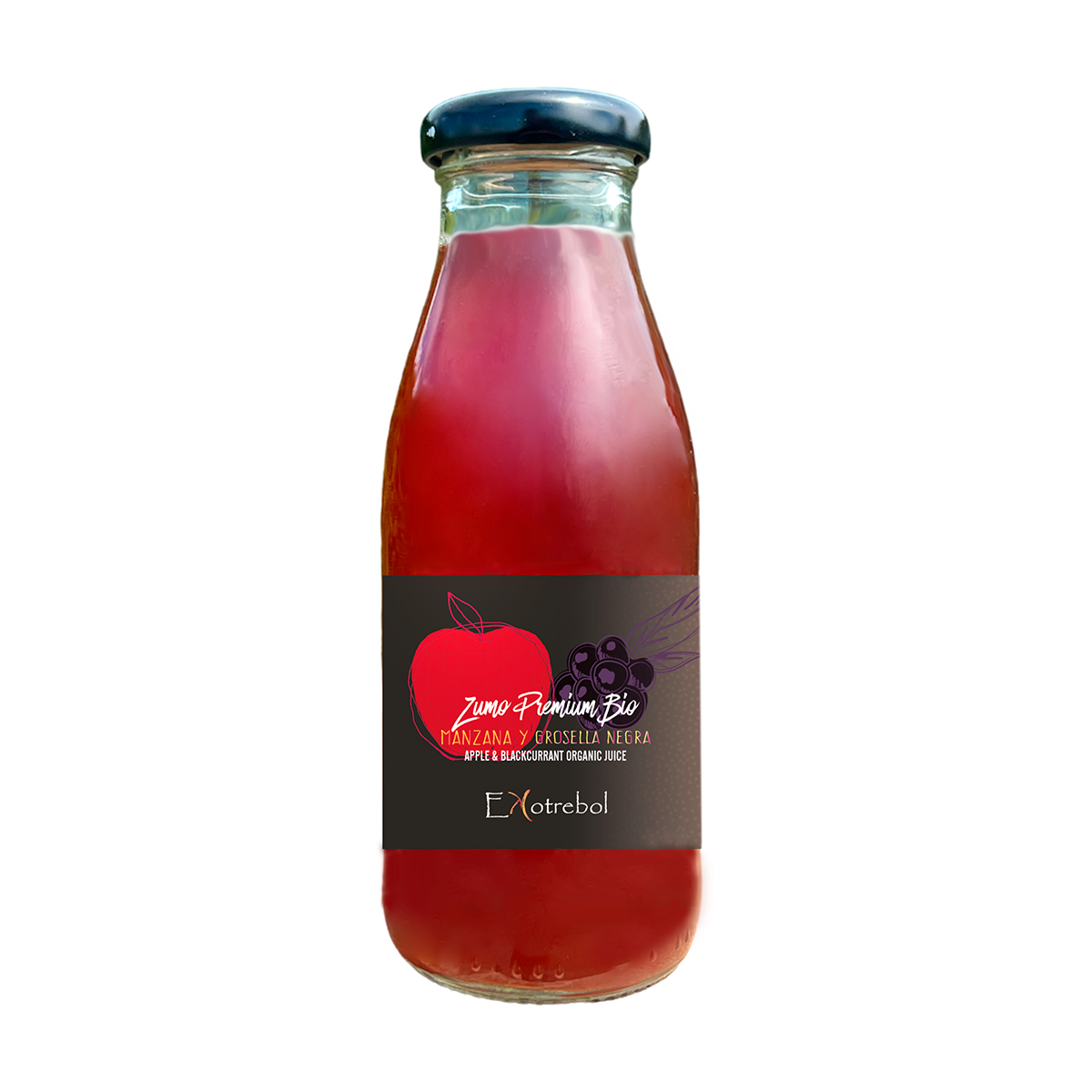 Zumo Manzana y Grosella Negra Premium Bio Ekotrebol