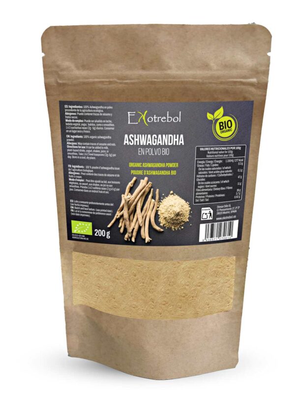 Ashwaganda en polvo Bio Ekotrebol